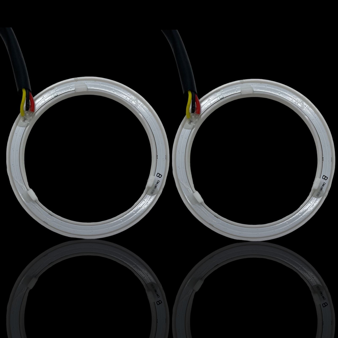 2x Cotton LED Rings Halo Angel Eyes dynamic RGB Multicolour Bluetooth