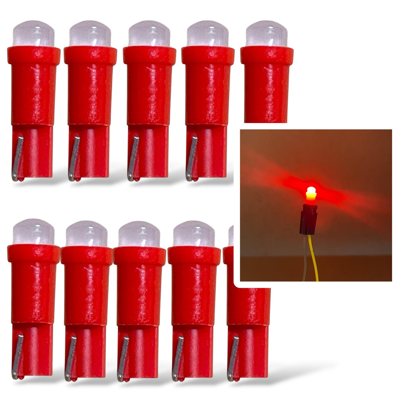 T5 286 LED Dash Speedo Bulbs Blue Red Green White Rainbow 12V W1.2W COB