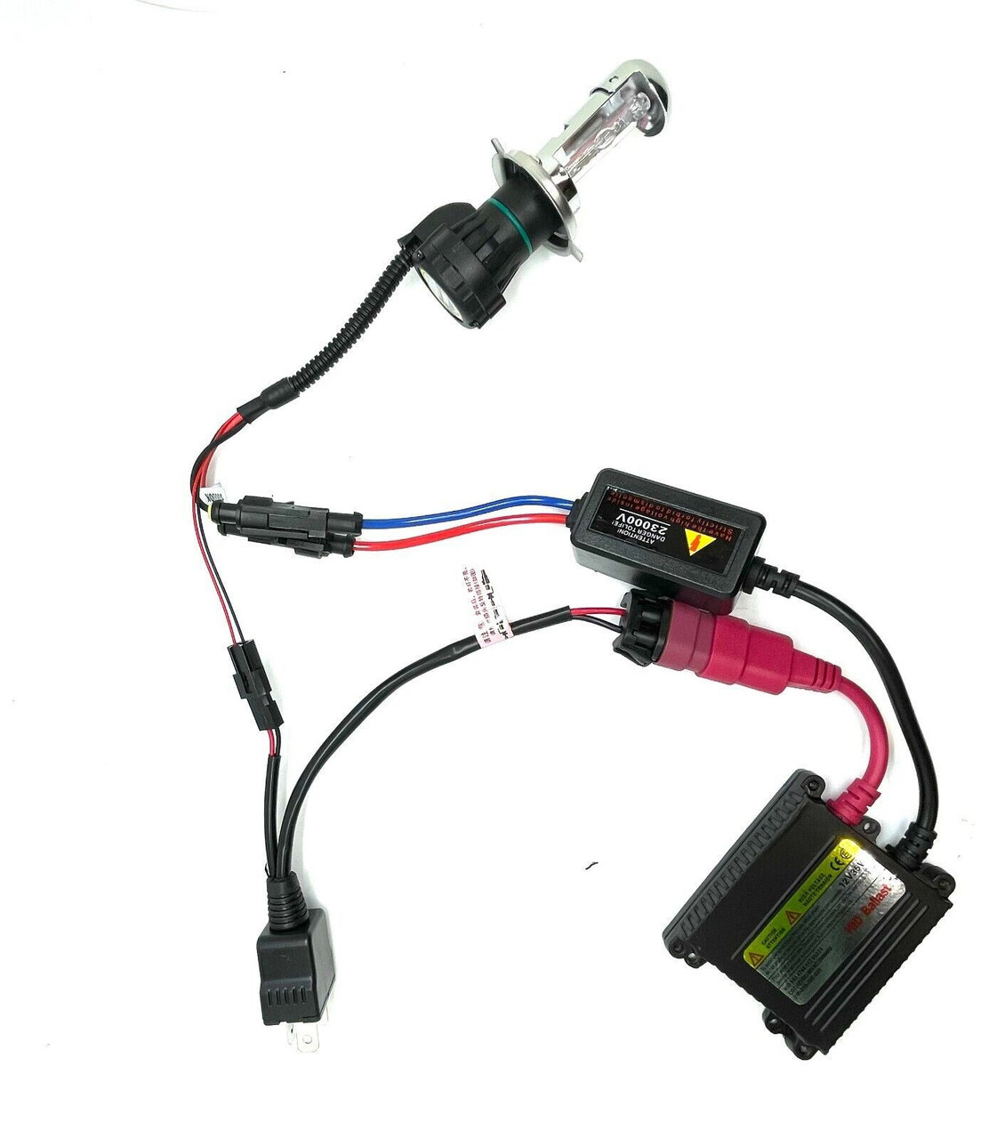 H4 Full Bi-Xenon HID Conversion Kit 35W 12V Slim Ballast 4300K-10000K 1yr Wty