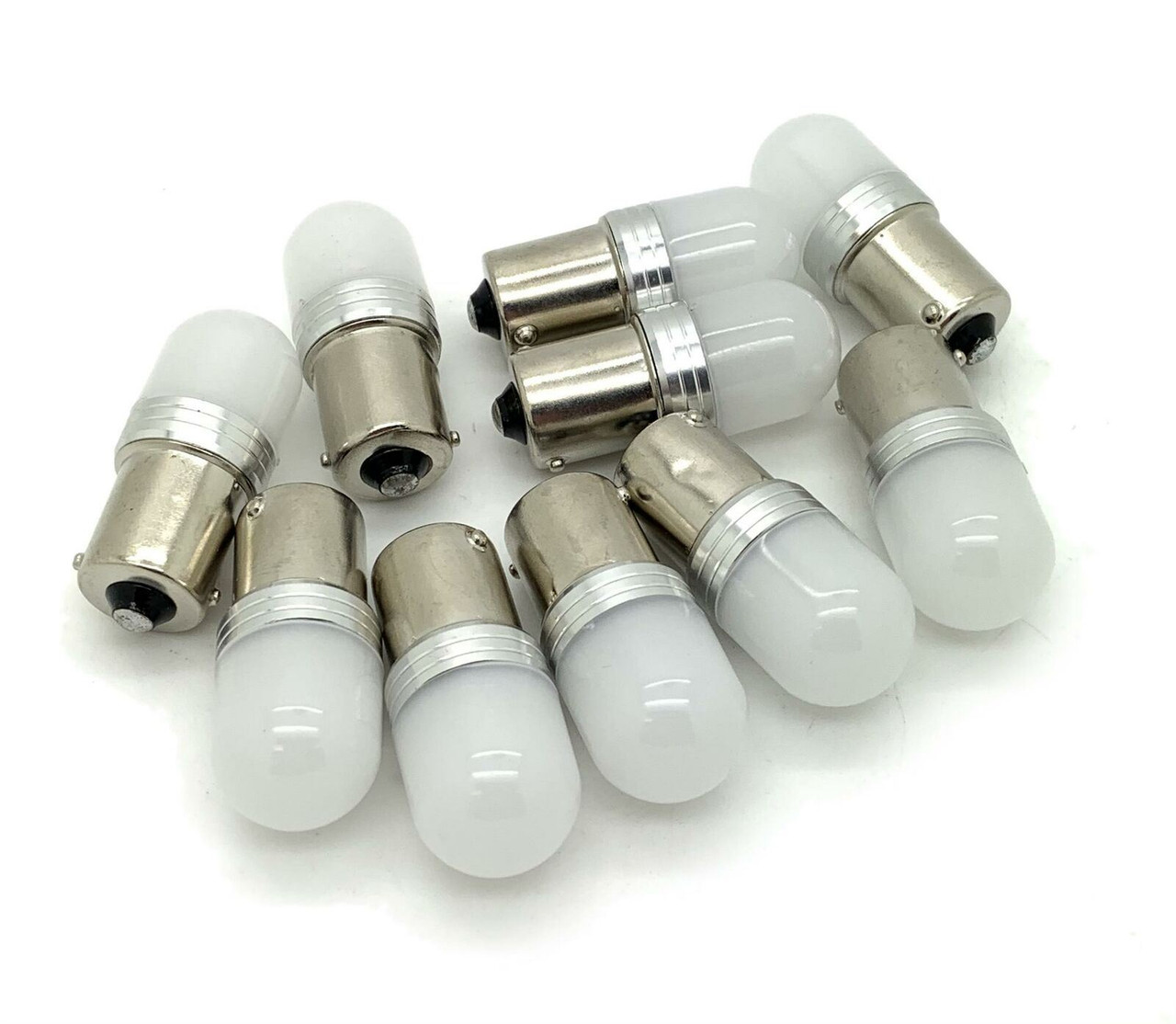 12v 24v 382 BA15S R5W 245 207 LED Bulbs Opaque frosted lens ba15s marker lights