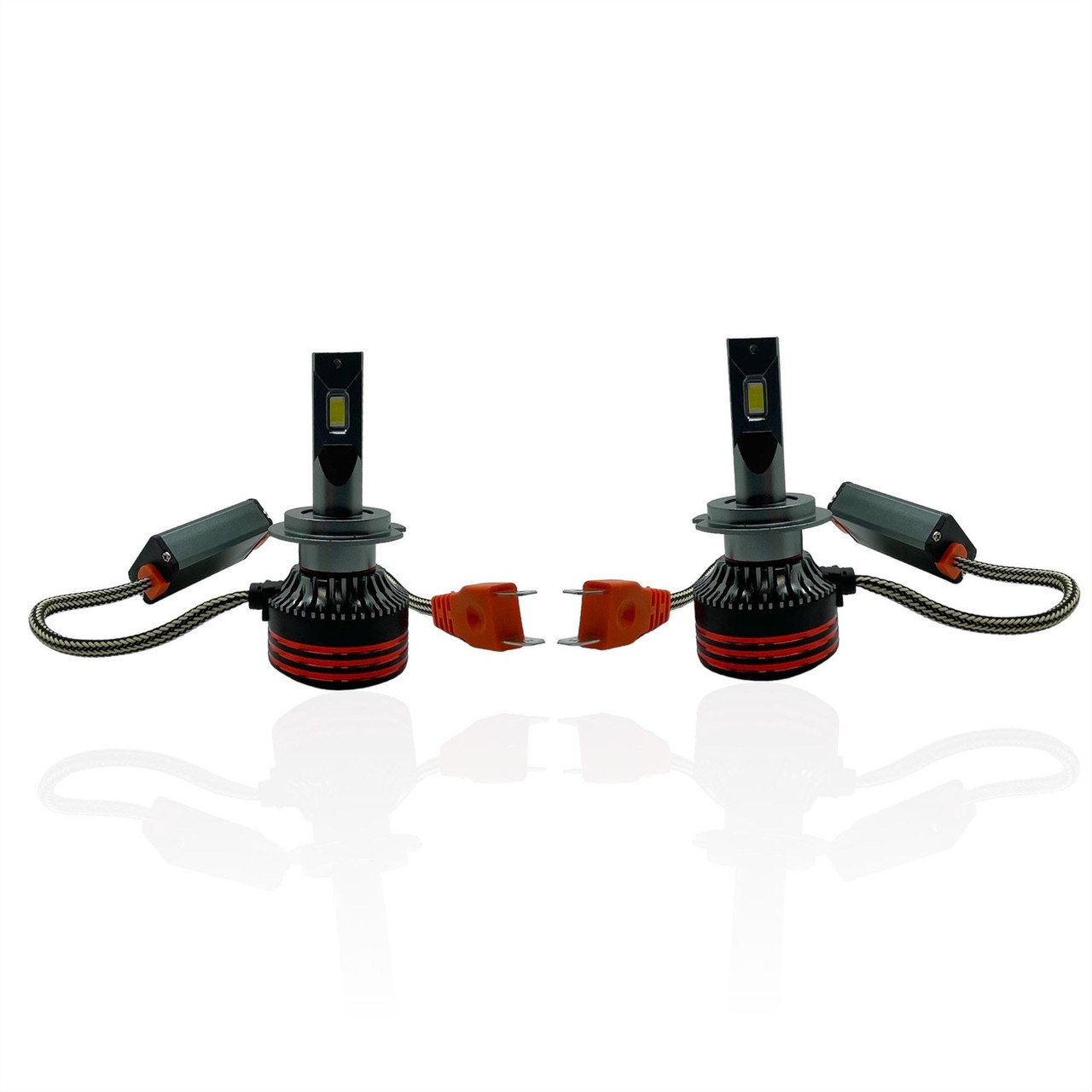 LiteSync LED Headlight Bulbs Kit H7 low beam, metal bulb holders & H11 Front fogs 13000lm canbus