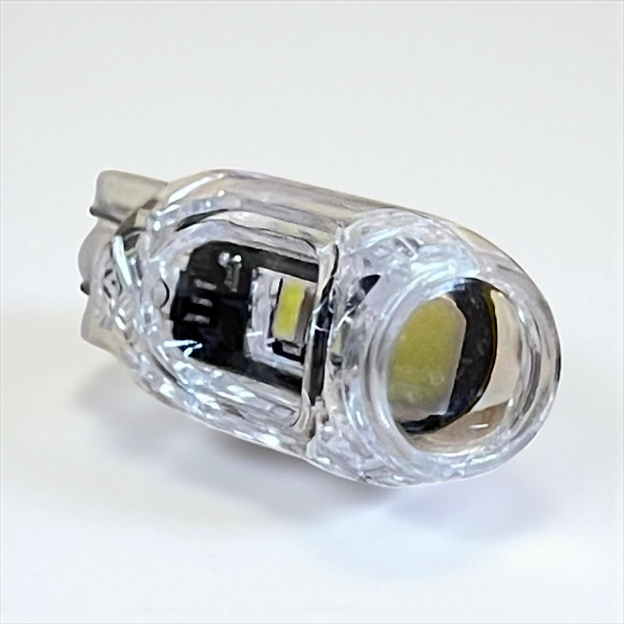 2x White Strobe LED Bulbs + 2x 501 Holders 12V Hideaway Flash T10 W5W