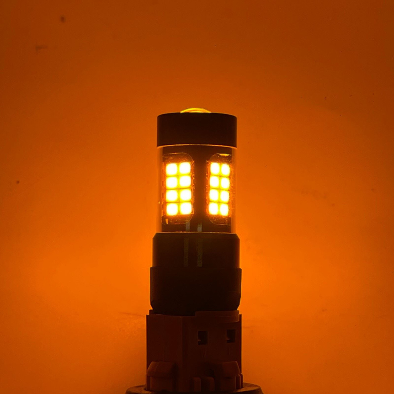 Pair 580 W21/5W 10W LED Amber DRL Sidelight Bulbs 12V/24V Error Free