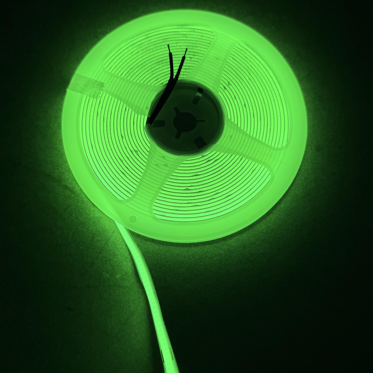 24V 5M COB LED Strip Light Green | 480 LEDs/M truck Lorry HGV Ambient