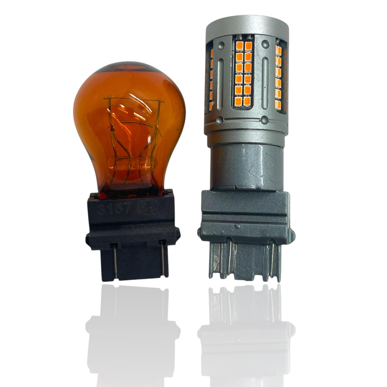 2 x 3156A 3157A 180 27W 72 LED amber indicator bulbs canbus error free no hyper flash