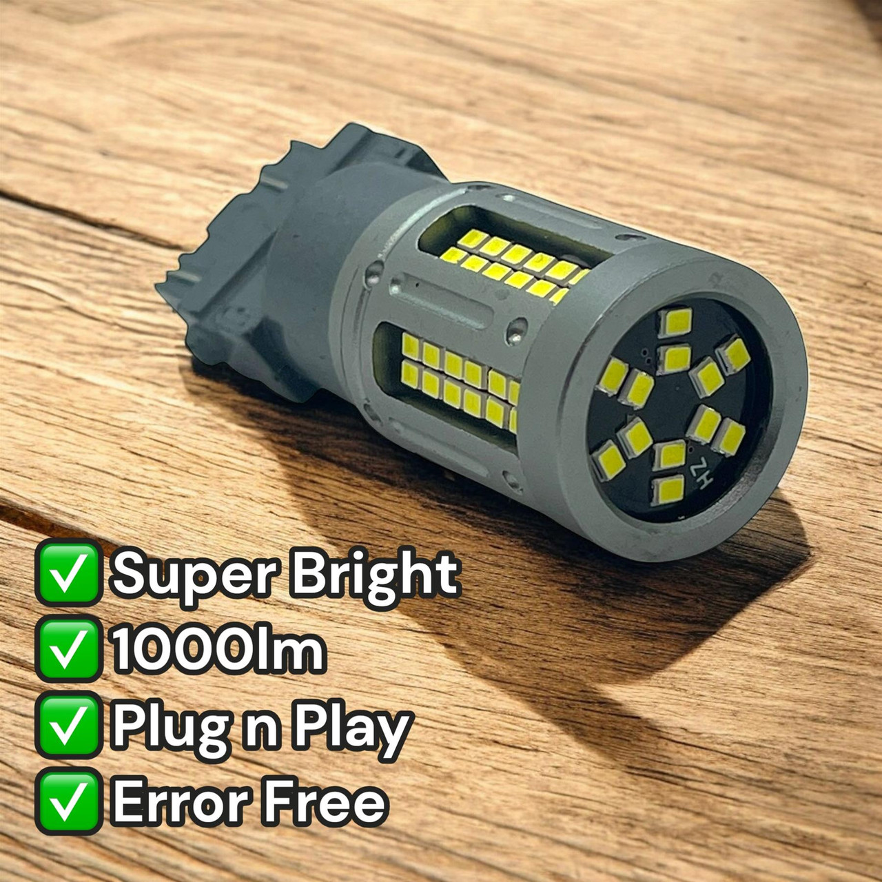 1 x 3057 3155 3457 4057 4114 4157 72 LED white bulb canbus error free reverse Back-up