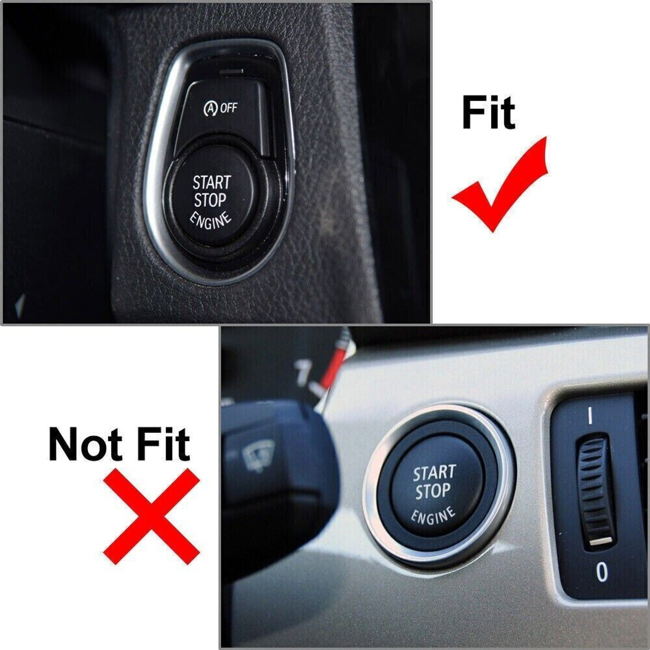 RED Start stop button cover for BMW F20 F21 F22 F23 F30 F31 F10 F11 F12 F13 F01