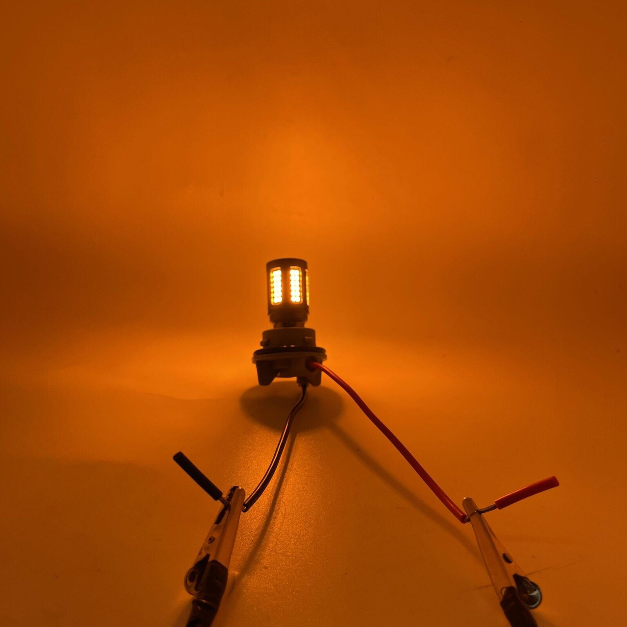 2 x 382 P21w BA15s 72 LED amber indicator bulbs canbus error free no hyper flash [FRONT]