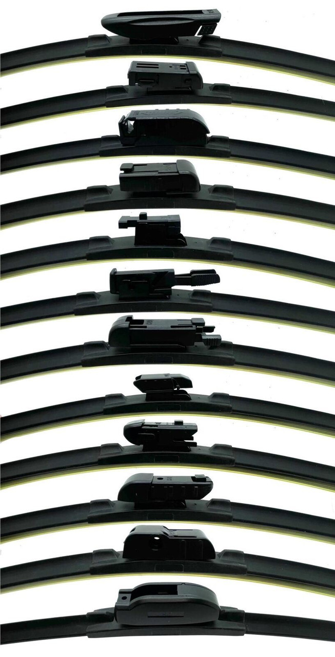 Pair Refresh Aero-D Flat Front Windscreen Wiper Blades Set 20" 14" Multi Fit