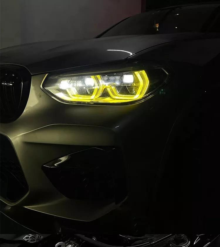 7466107 Pair halo Angel Eye Pair Lemon Yellow for BMW X3 X4 G01/G02 2016-2019