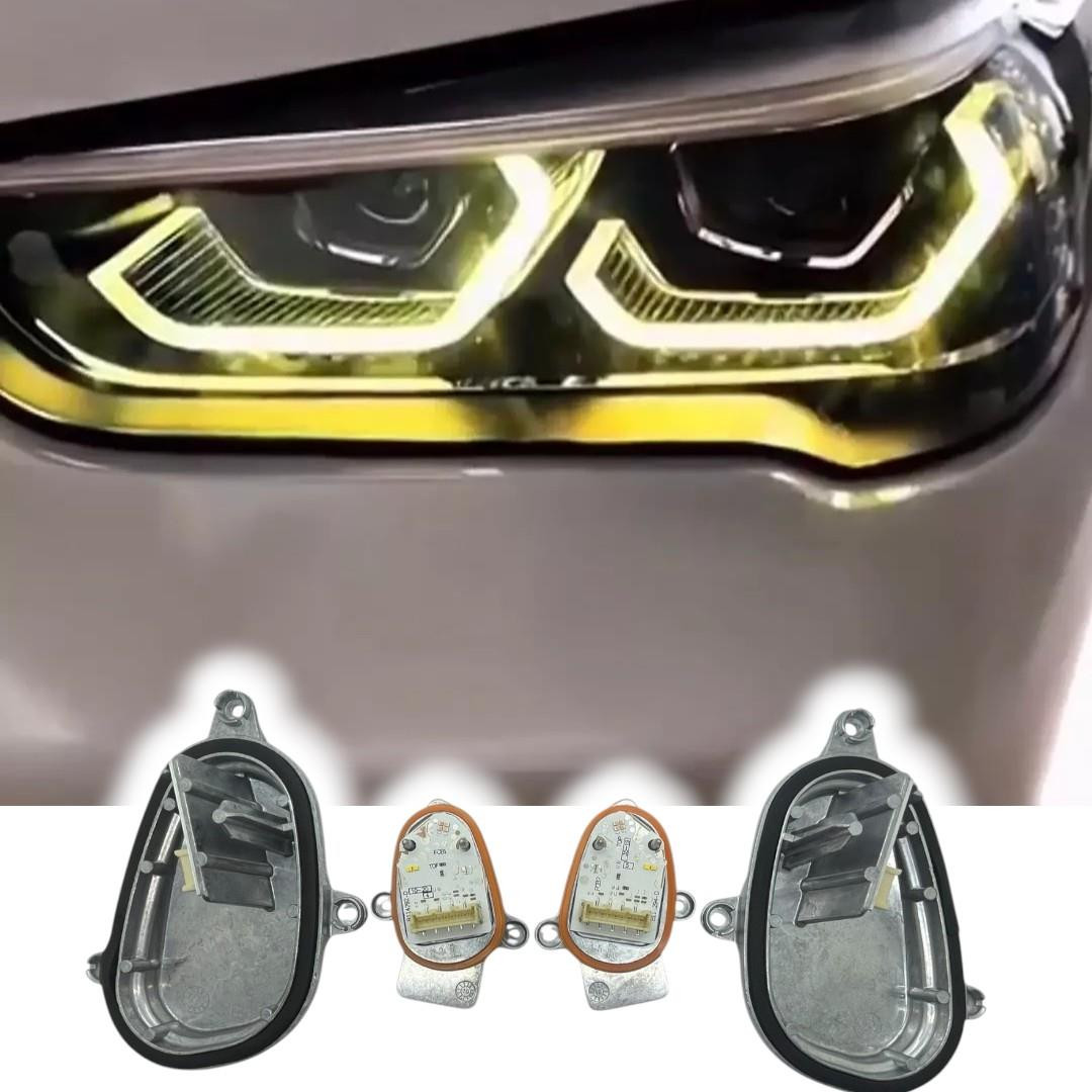 For BMW X1 F48 LCI 2019-2022 new daytime running light PAIR lemon yellow