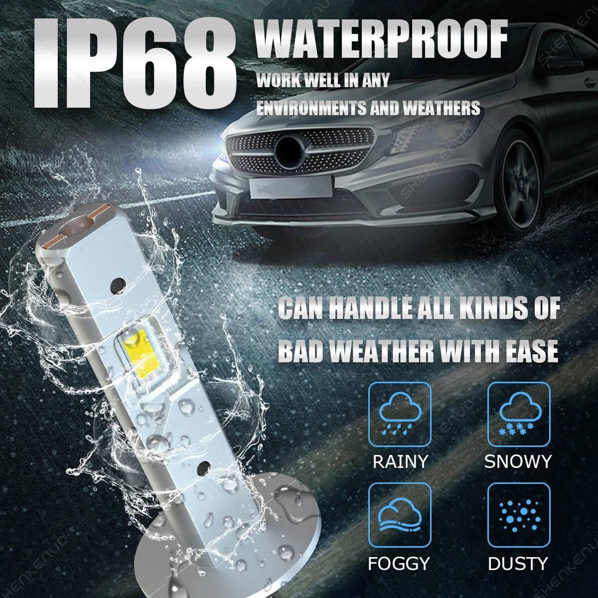 LiteSync H1 448 COB LED headlight foglight Bulbs 6000K 10000lm