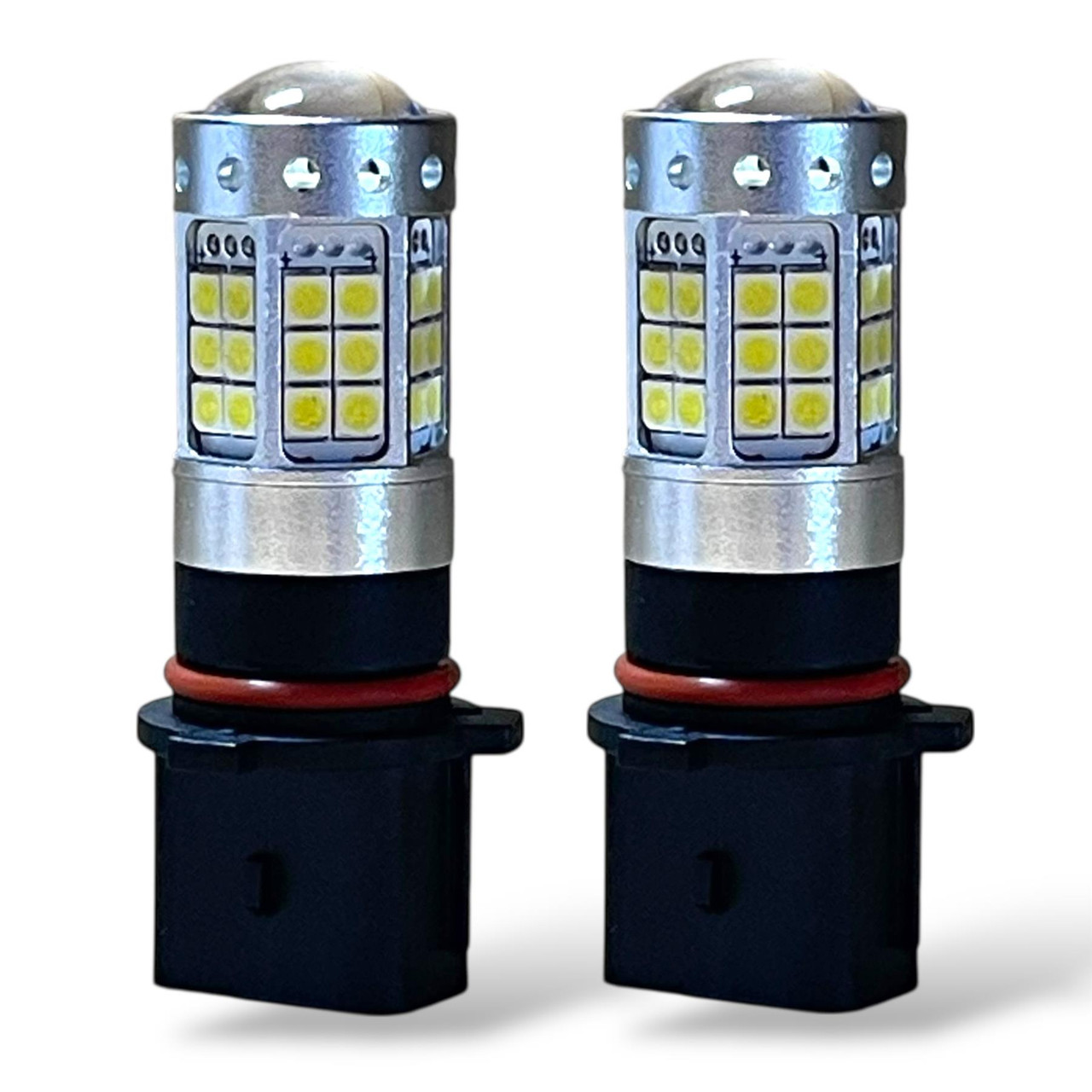 Pair P13W LED DRL Bulbs Canbus 42 SMD 10W Projector Lens 12V/24V Error Free