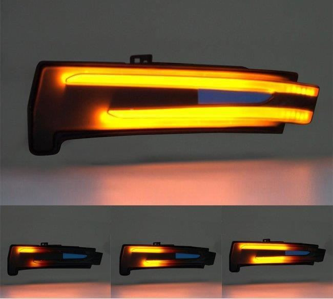 Dynamic LED Side Mirror Blinker Smoked For Mercedes A-Class W176  B-Class W246 W242  C-Class W204 CLA C218 E-Class C207 S212 W212 A207 GLA X156 S-Class V221