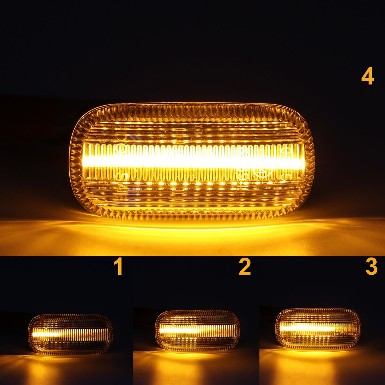 Dynamic LED Side Repeaters Clear For Honda Civic Jazz CR-V DC5 HR-V | E-Marked