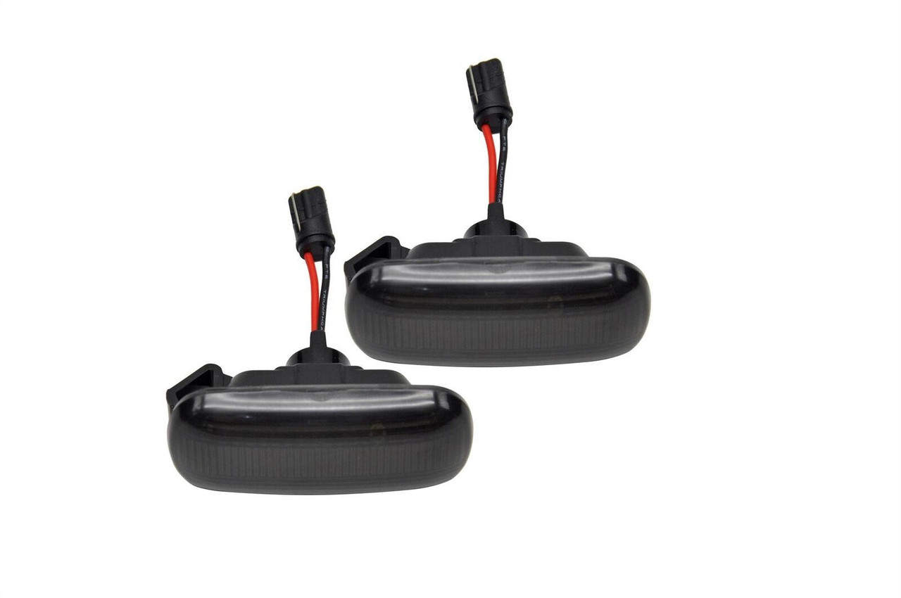 Smoked LED Side Repeaters for Audi A3 A4 A6 | Dynamic Flow | E-Marked | Pair