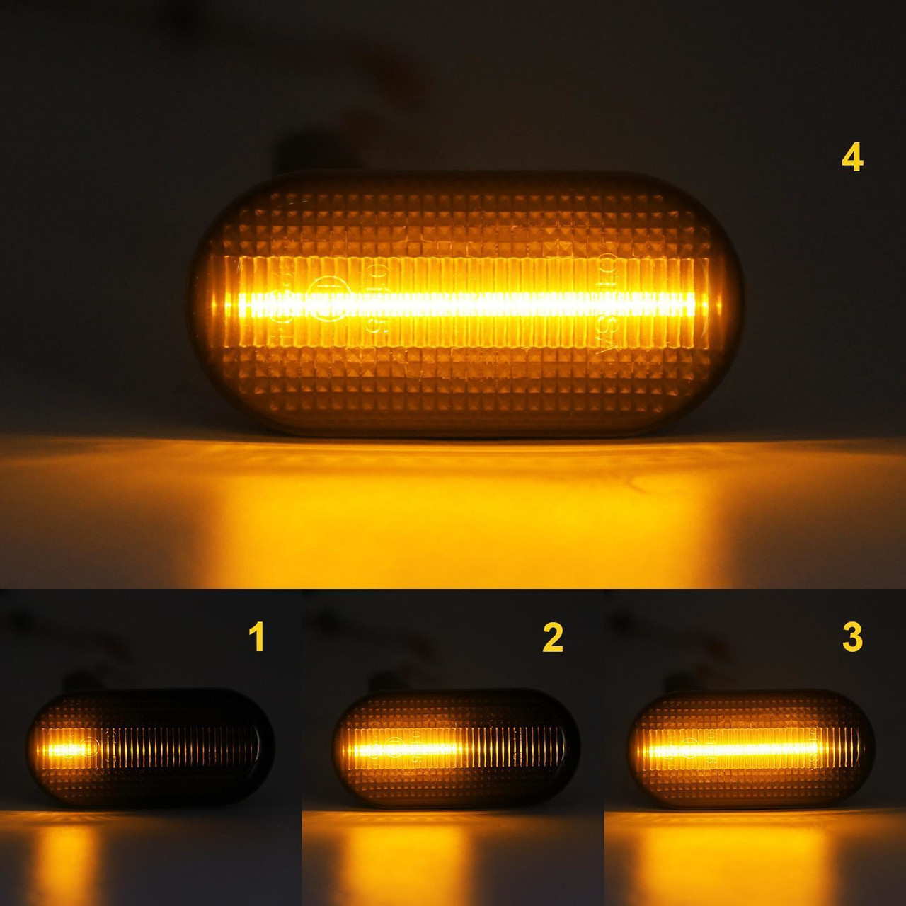 Smoked LED Side Repeaters for Nissan Qashqai Navara 350Z Note | Dynamic | Pair