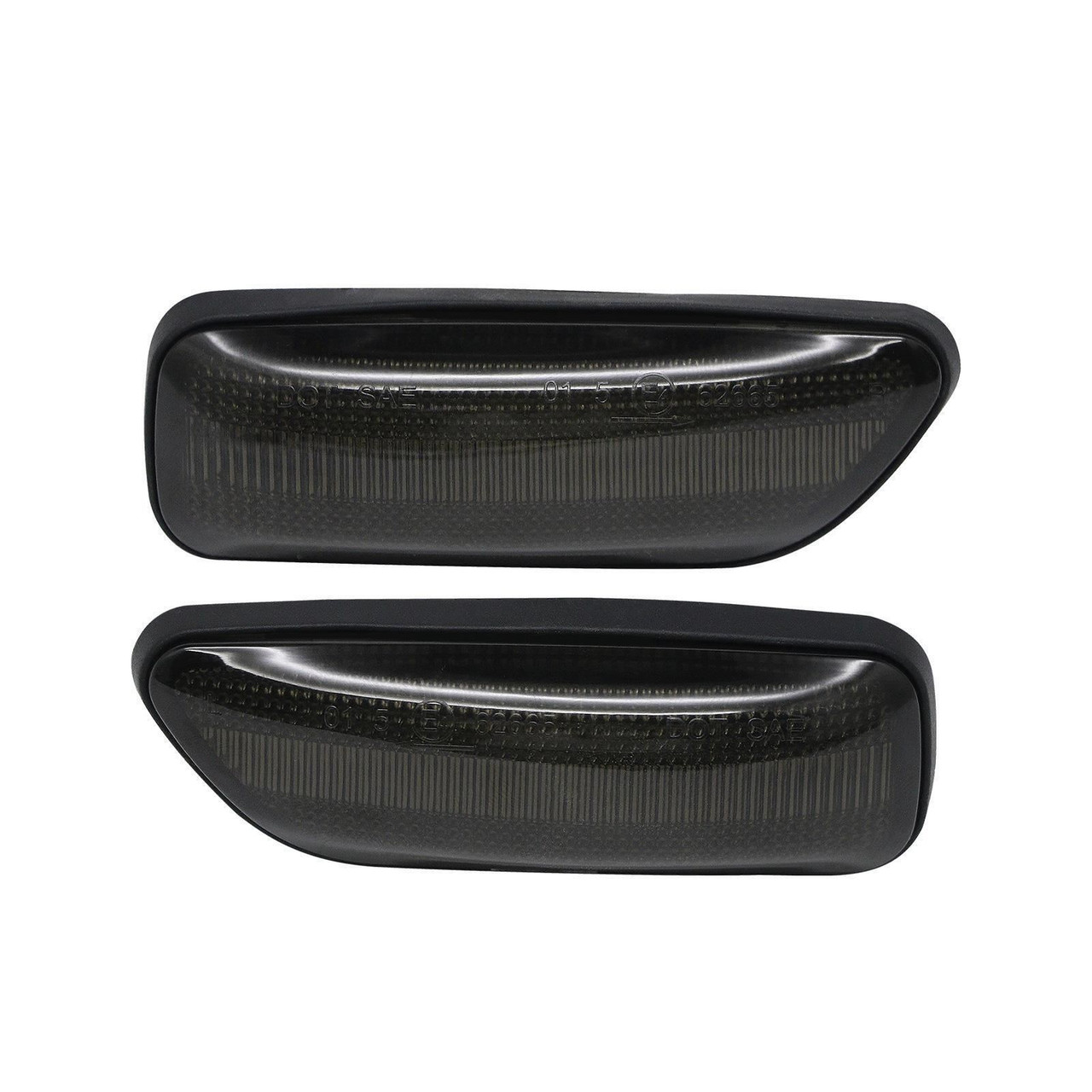 Smoked LED Side Repeaters for Volvo XC70 S60 V70 XC90 | Dynamic | E-Marked | Pair