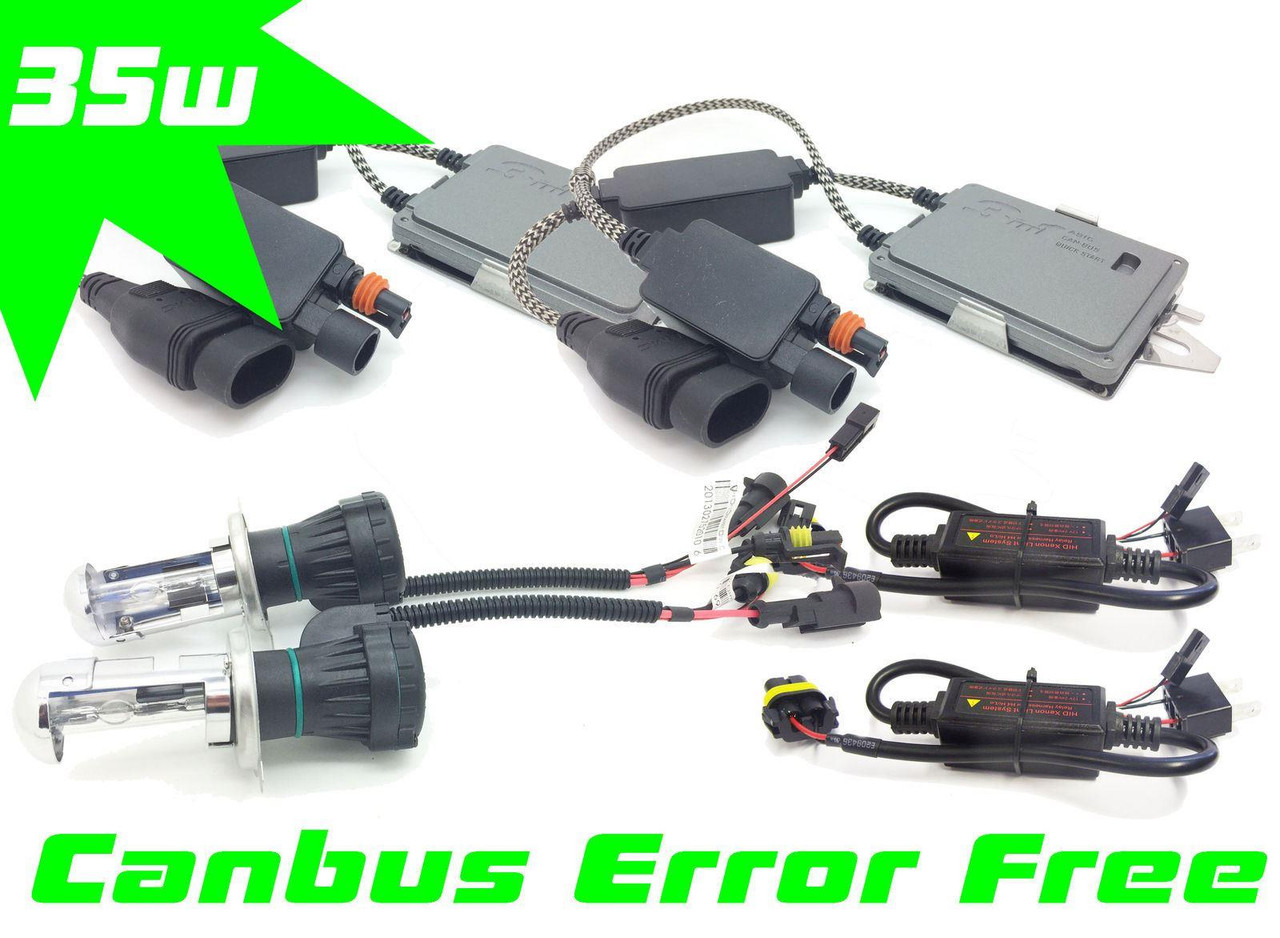 H4 Bi-Xenon HID Conversion Kit Canbus Pro 35W 12V-24V 4300K-10000K Pair Set