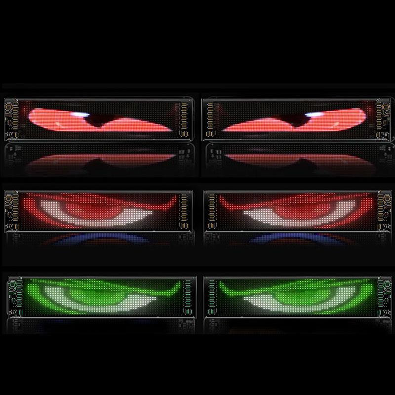 2x RGB LED Sign Display 374x92mm USB App Control Linked Panels 2048 Pixels