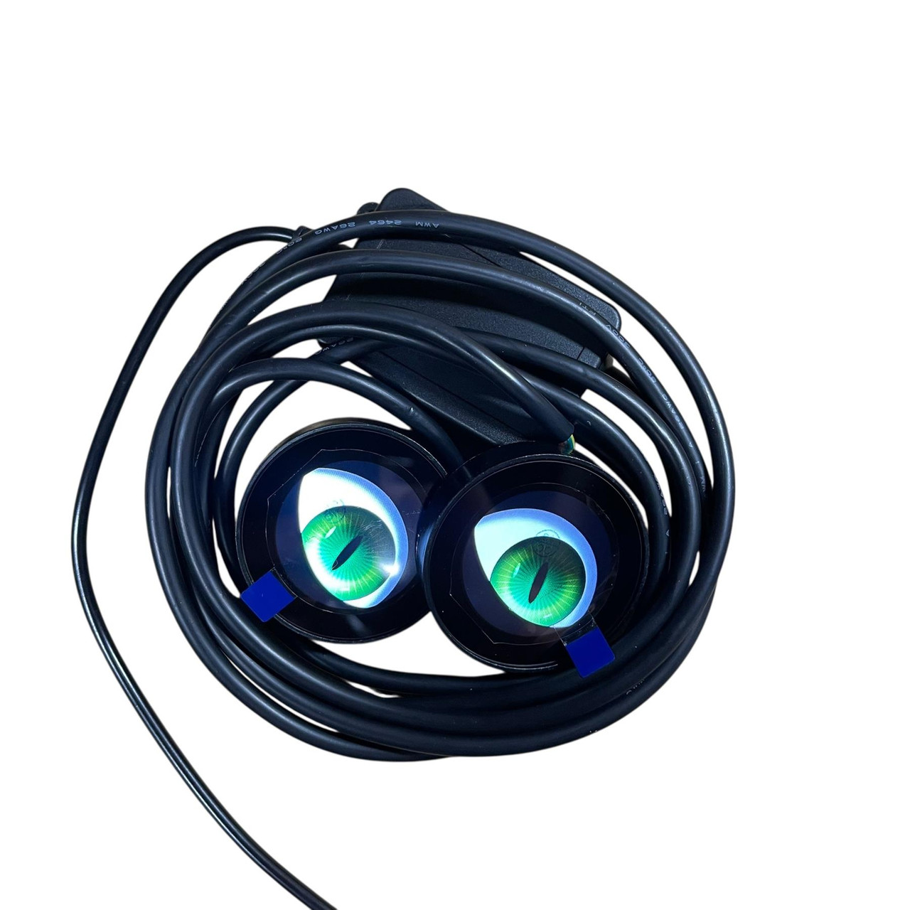 LED Devil Eyes Fog Lights 12-36v 7 Modes Remote Control Universal Car Headlight