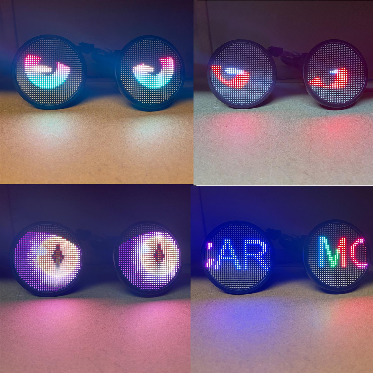 Devil Eyes LED Fog Light Kit 3" 90mm Bluetooth RGB Car Bike Truck 12V–36V