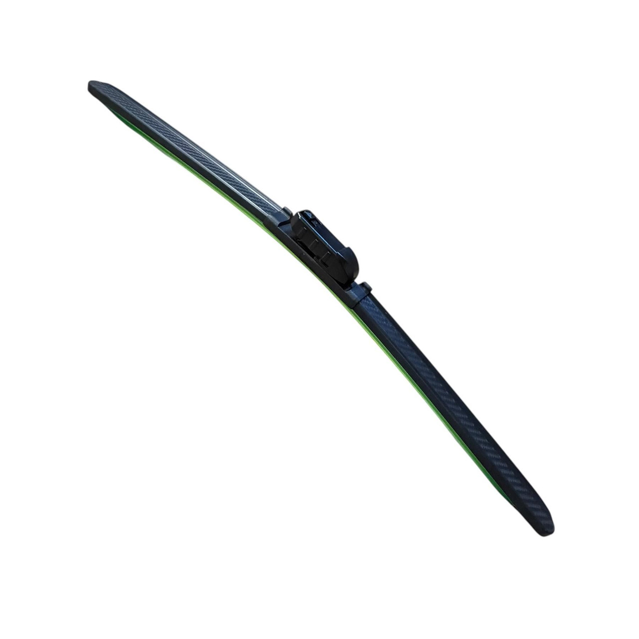 24/16" Carbon Fibre Aero Flat Wiper Blades Pair All-Season Windshield 19mm Push Button Fitting