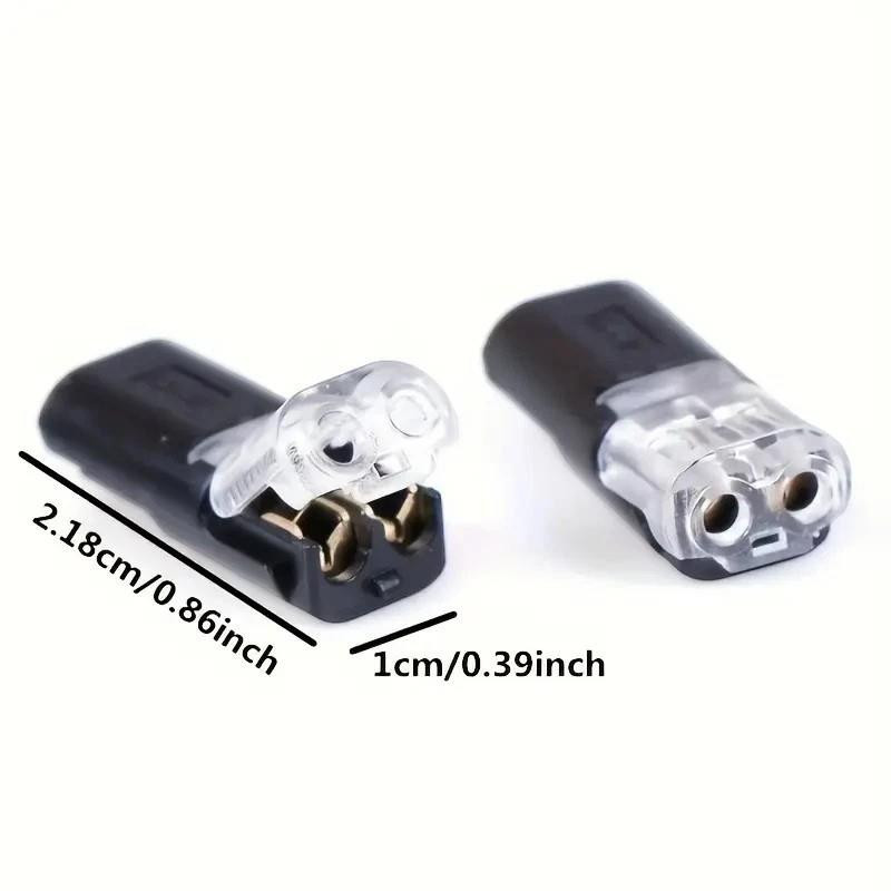 H2 2Pin Plug-in Wire Connector Nylon Copper Quick Terminal Block