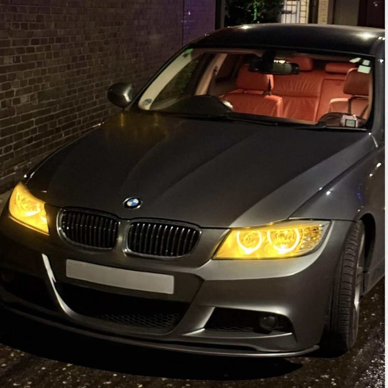 80W Lemon yellow Angel eye LED Bulbs For BMW 3 SERIES E90 E91 2005-08 X5 E70 Halo ring