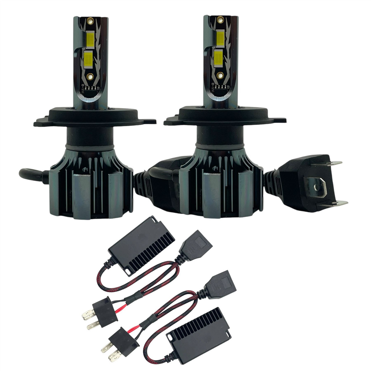 N1 H4 472 LED Headlight Bulbs Kit with Decoders and 501 Sidelights – 10000 Lumens – CANBUS Error-Free – Fits Renault Trafic / Vauxhall Vivaro 2001–2014