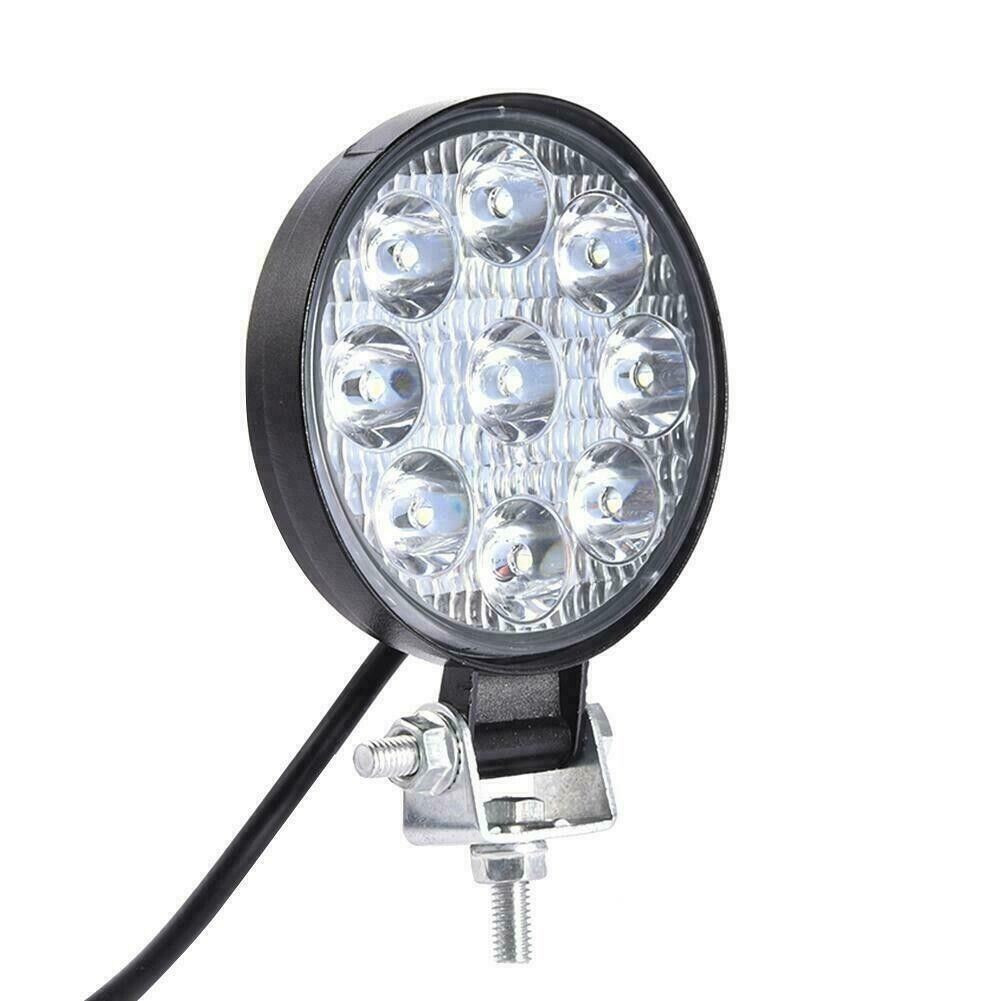 2 x 27W White Round 12v 24v LED Mini work driving spot light reverse offroad