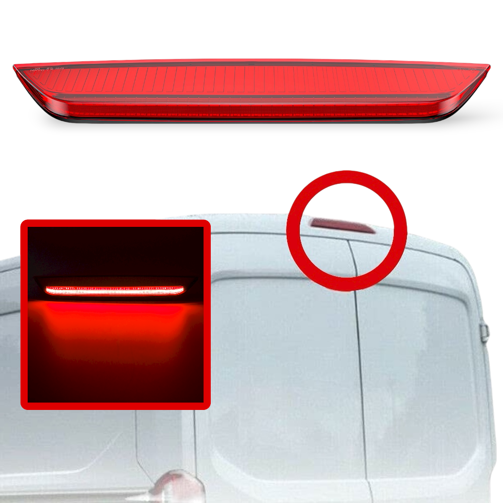 High Level Red LED 3rd Brake Light for Ford Transit Custom Tailgate 2023-