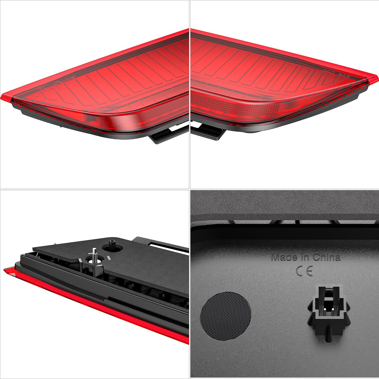 High Level Red LED 3rd Brake Light for Ford Transit Custom Tailgate 2023-