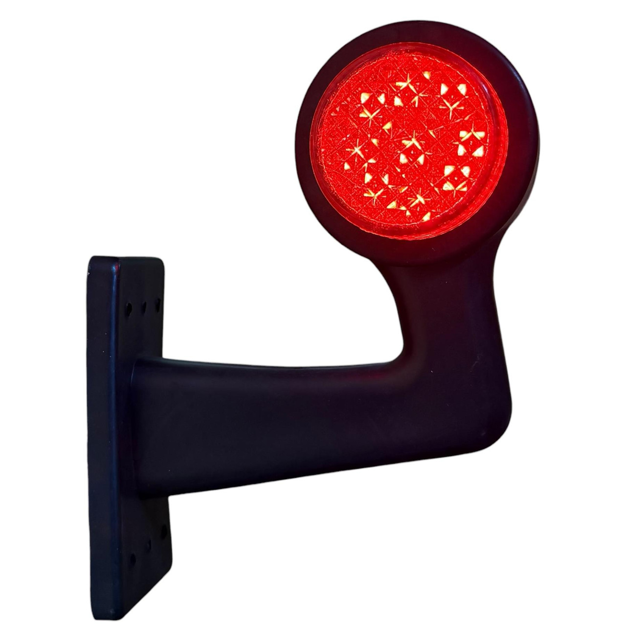 6x LED Side Marker Lights Rubber Elbow Clearance outline Truck Trailer Lorry 12V 24V