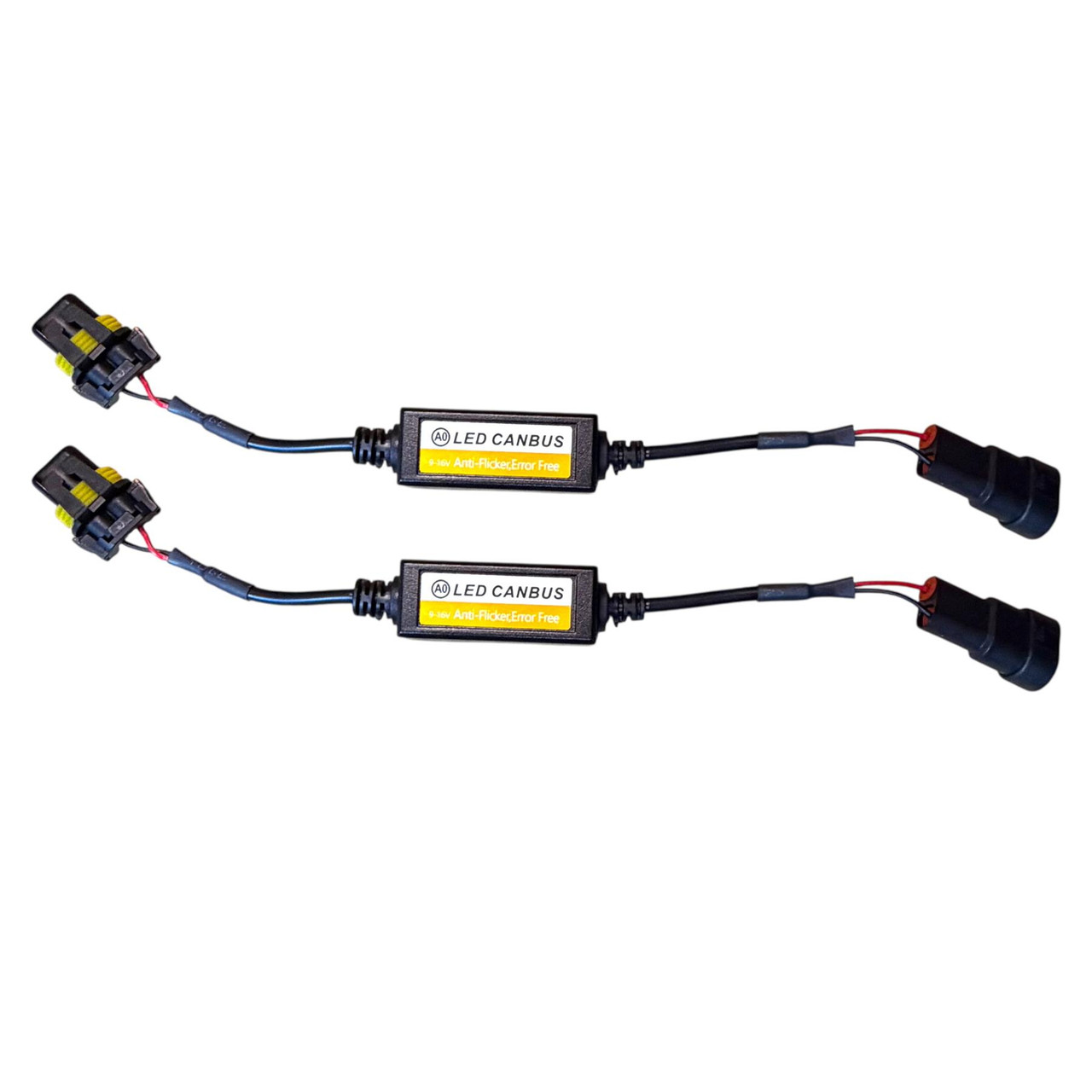 x2 12V 9006 HB4 HIR2 9012 9005 HB3 LED Canbus Decoders Anti-Flicker Resistor | Waterproof | Error-Free