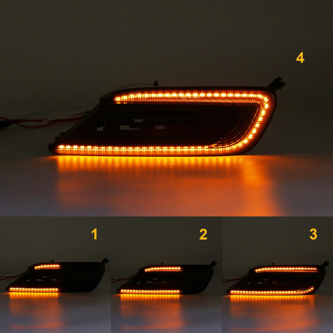 Dynamic LED Side Marker Repeaters Indicator lights smoked For Mini Cooper F54 Clubman 2015-