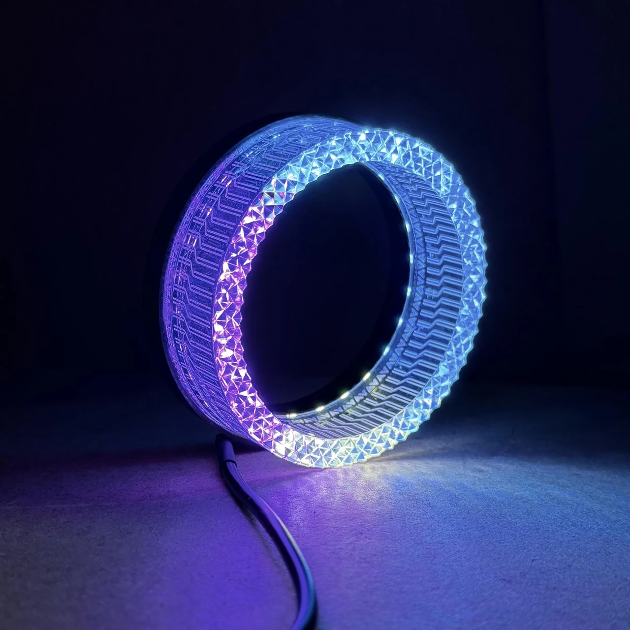 2x 5D RGB LED Halo Rings Angel Eyes Bluetooth 12V Dynamic Indicator 3.0” 2.5"