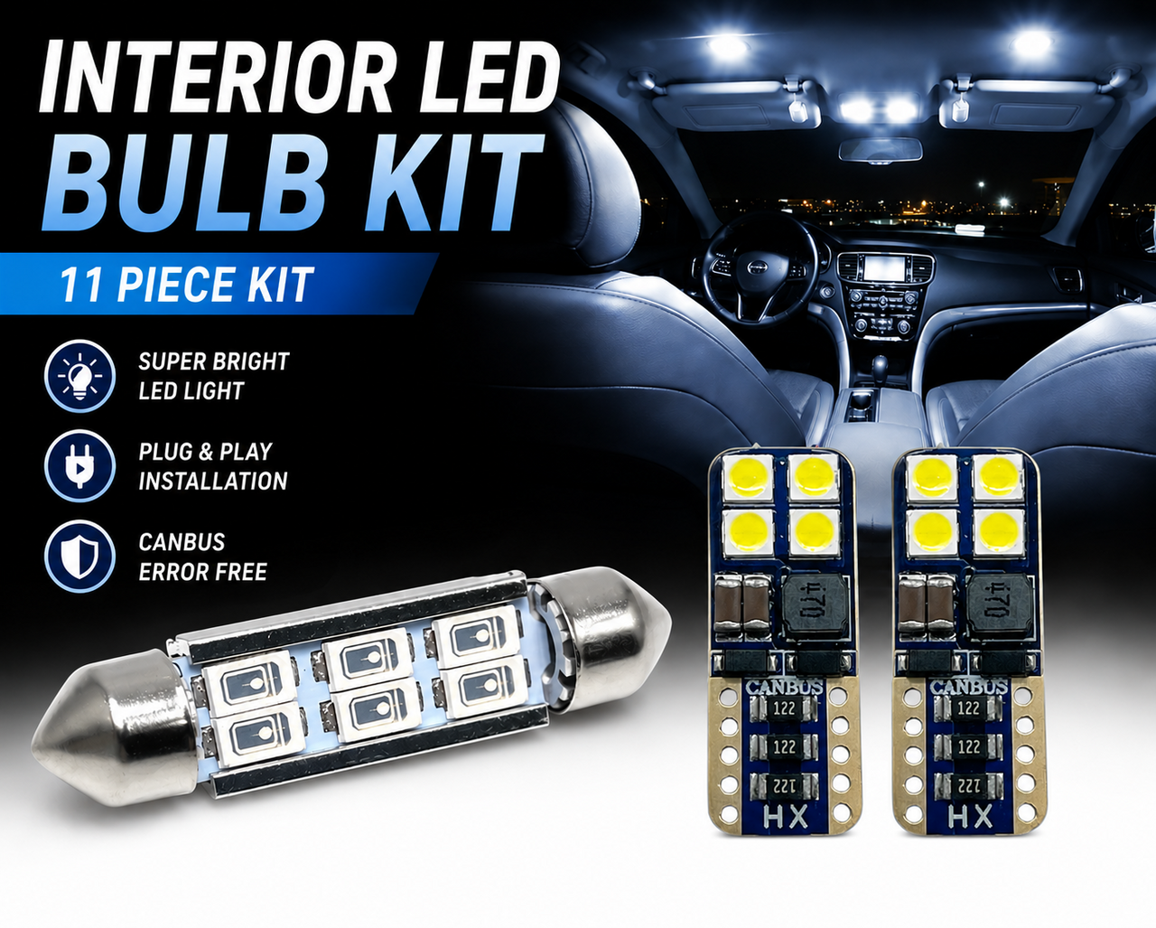 BMW 3 Series E92 Interior LED Bulb Kit 2006-2013 Upgrade Lights