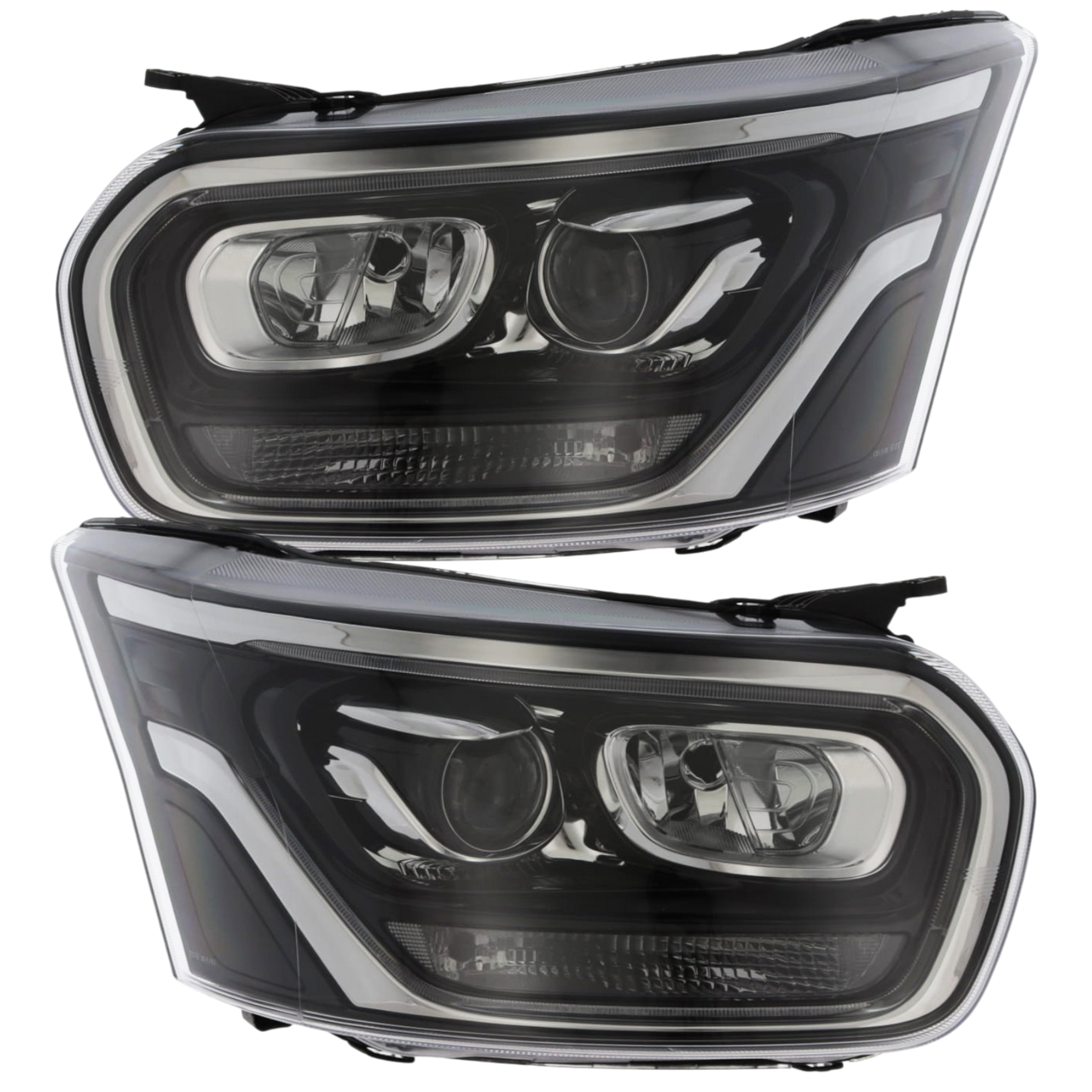 For Ford Transit MK8 V363 2019-On Headlamp Pair LH & RH Xenon D5S LED DRL Black Inner Electric