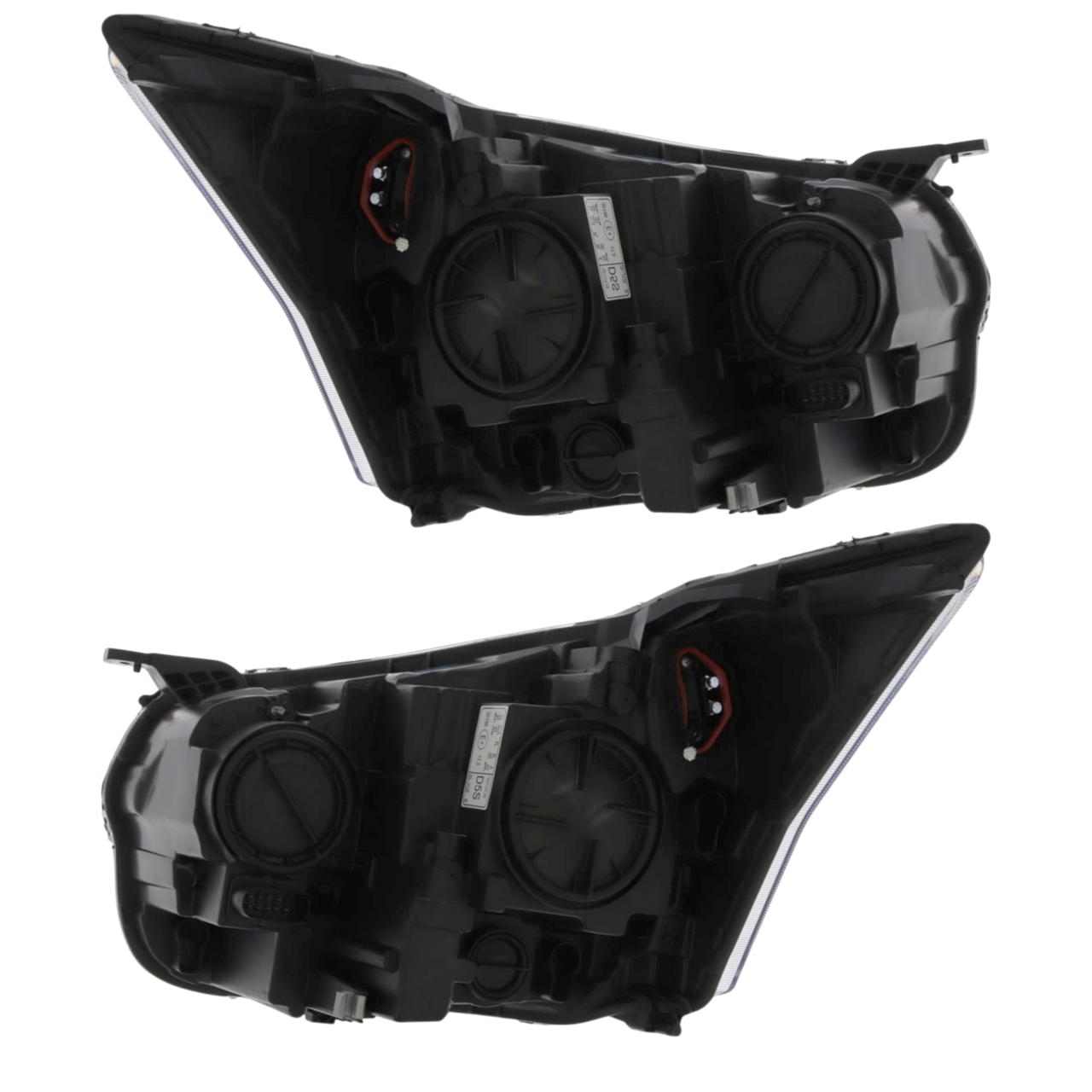 For Ford Transit MK8 V363 2019-On Headlamp Pair LH & RH Xenon D5S LED DRL Black Inner Electric