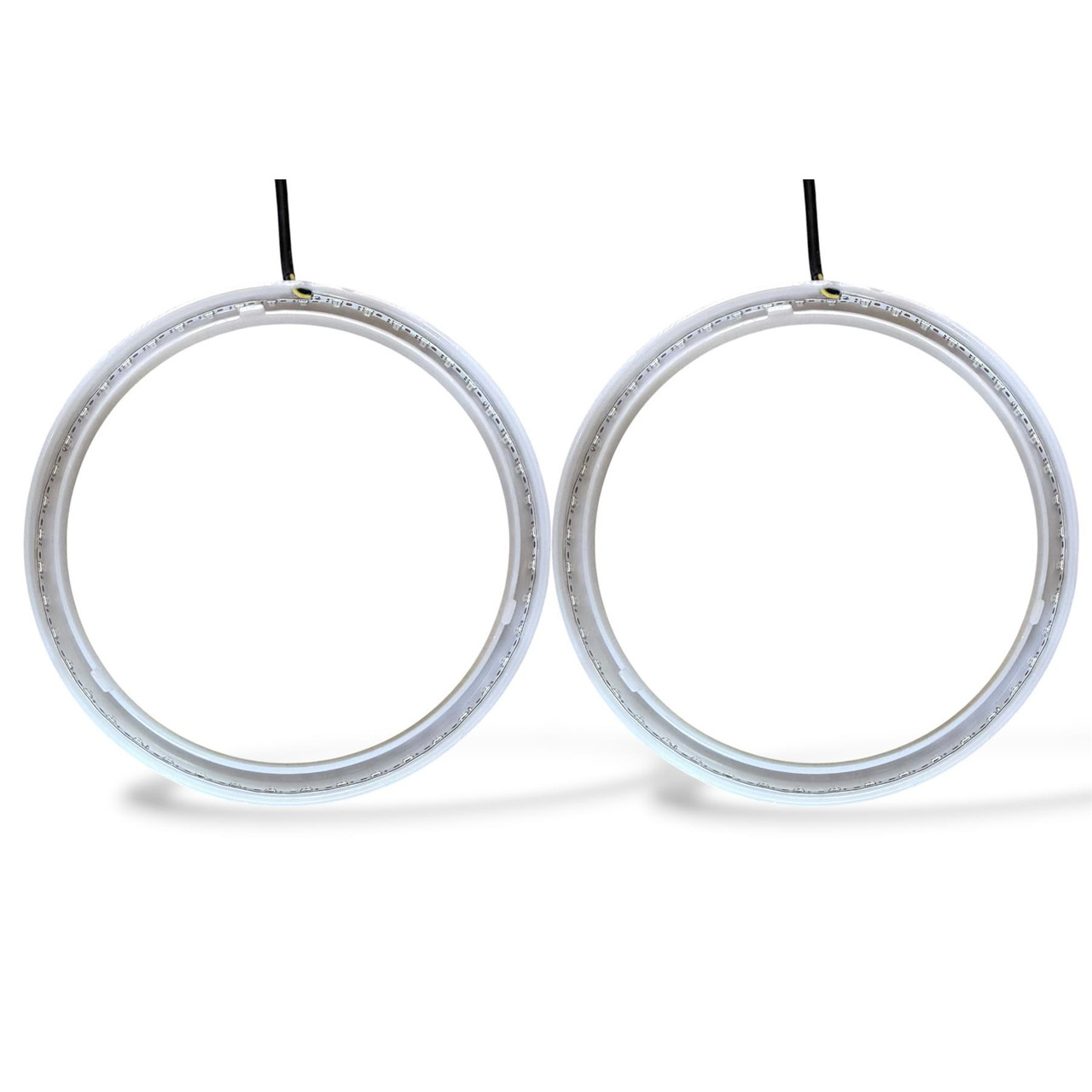2PCS Dynamic RGB Halo Rings Angel Eyes Bluetooth App Control Multicolour