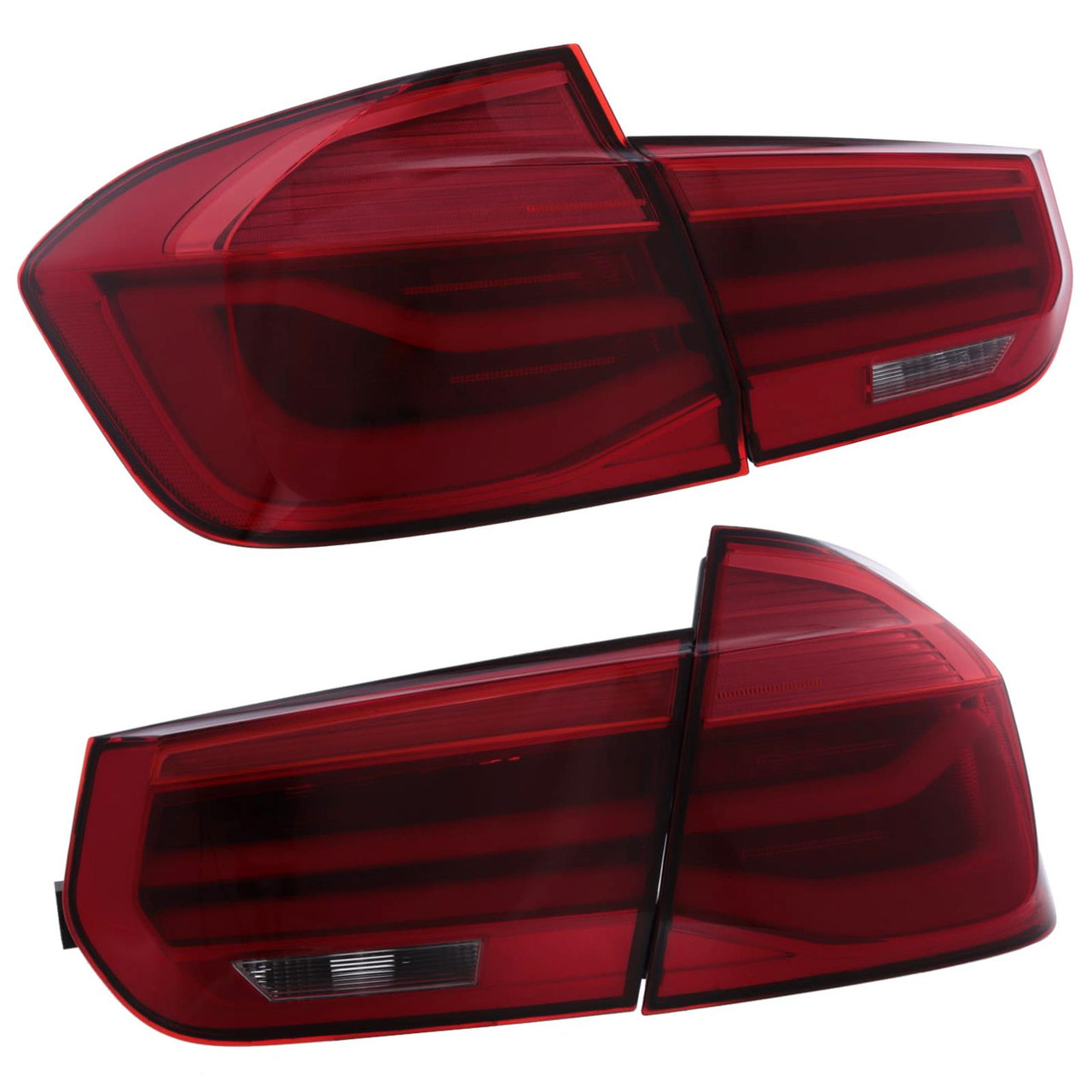Red Full LED LCI Style Rear Lights for BMW 3 Series F30 F80 (2011–2019)