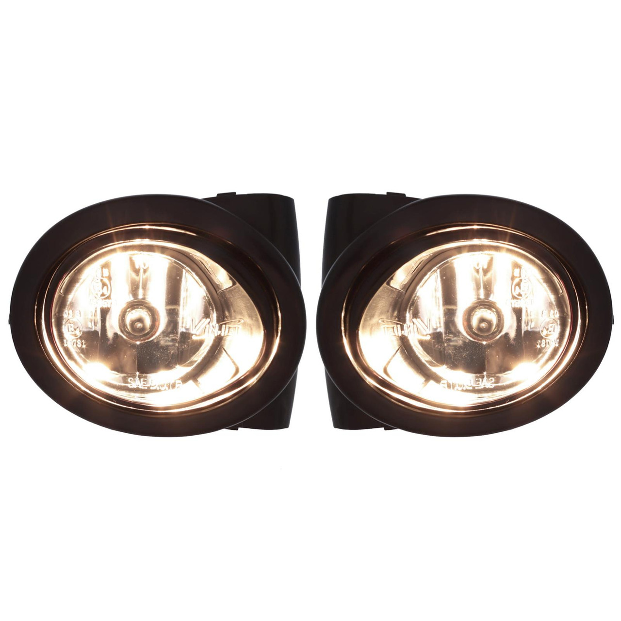 Smoked Front Fog Lights & Surrounds Pair for BMW E46 3 Series & E39 5 Series
