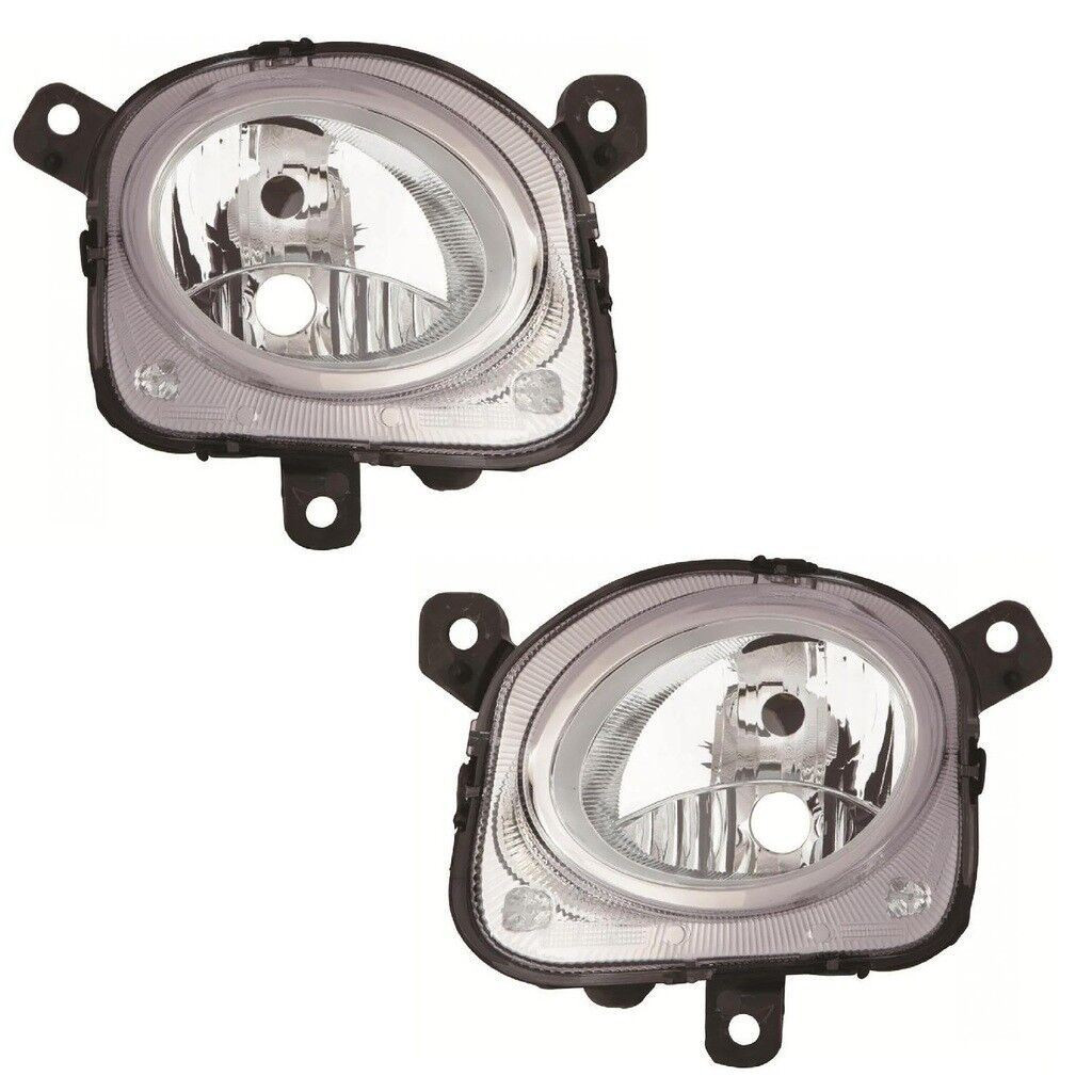 For Fiat 500 Hatchback 2012- Front High Beam &amp; Sidelights Lamps Pair OS NS