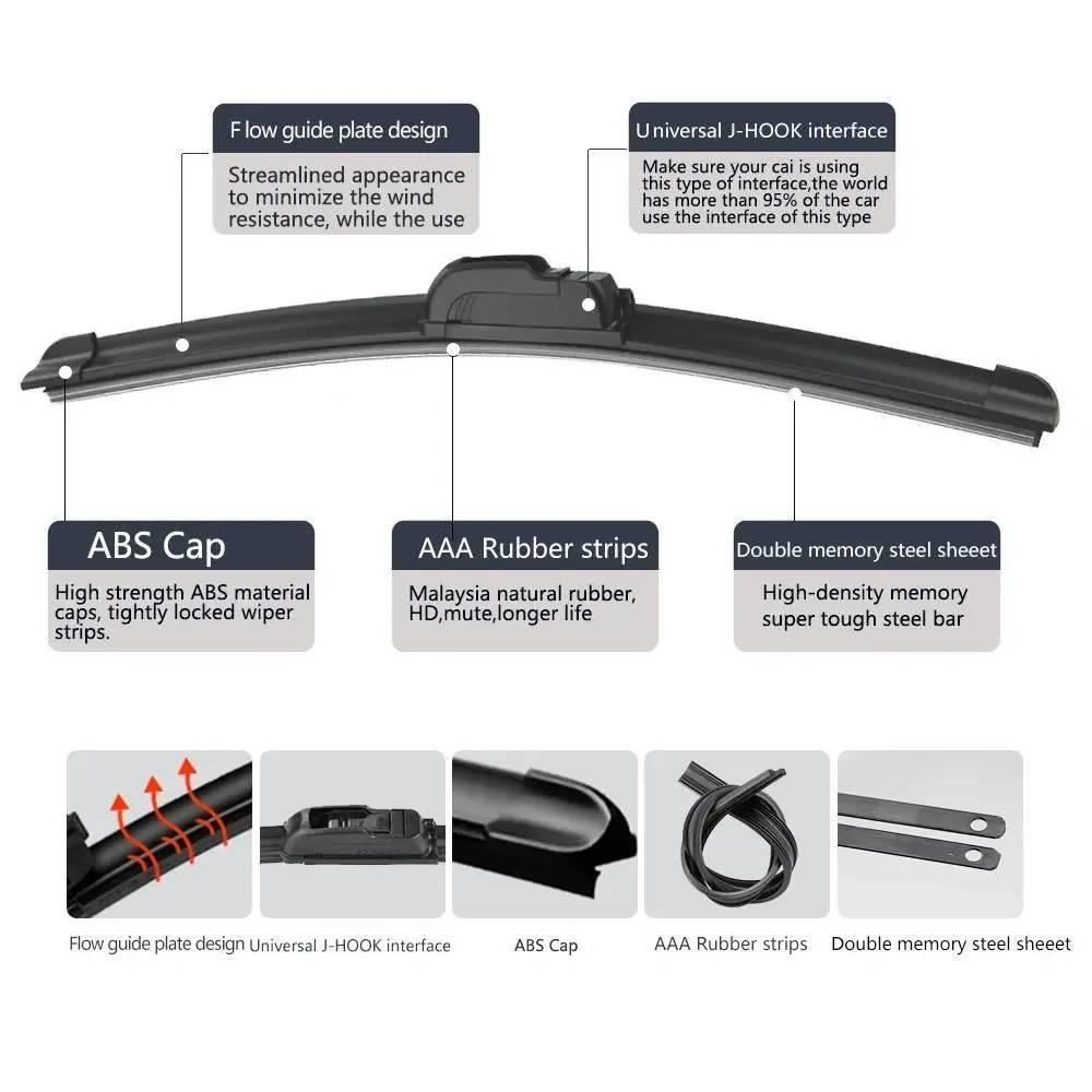 Refresh Aero Flat Front & Rear Wiper Blades Set 32" 30" For Citroen C4 Picasso 2007-2008 (RB670 / H 351)