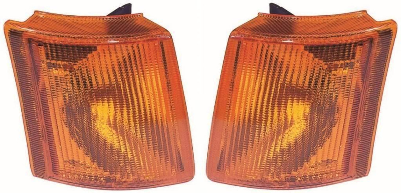 For Ford Transit Mk3 Van 1986-1991 Amber Front Indicator Lights Pair OS NS