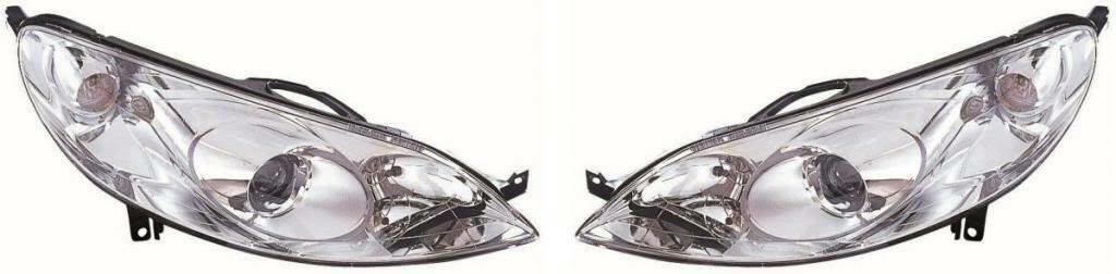 For Peugeot 407 4 Door Saloon 2004-2011 Headlights Headlamps 1 Pair O/S &amp; N/S