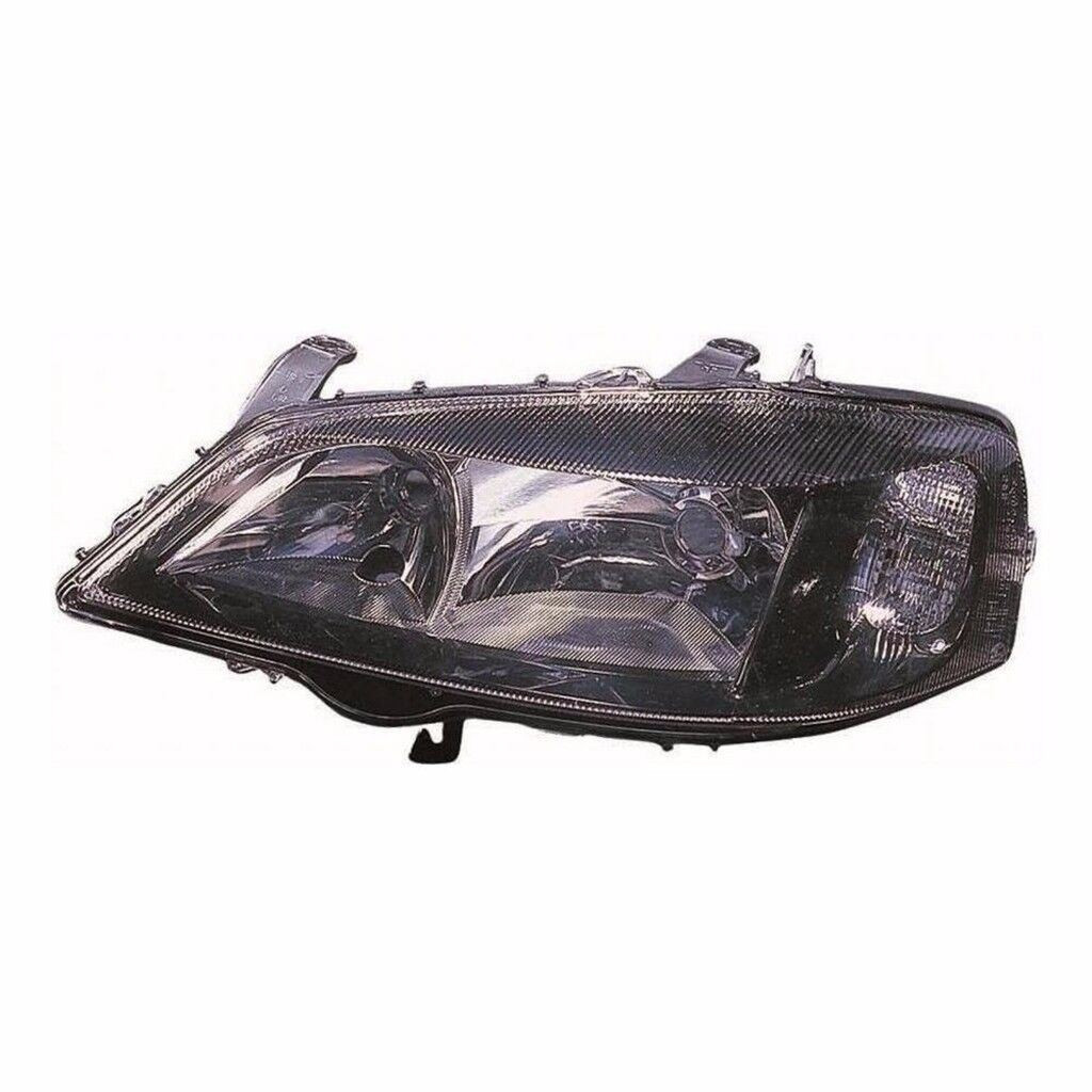 For Vauxhall Astra 98-04 Headlight Lamp Black Frame Left Uk Passenger Side