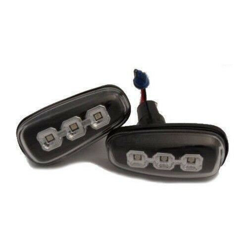 For Vauxhall Astra Mk4 G 98-04 Black Chrome LED Side Repeaters Indicators Blink