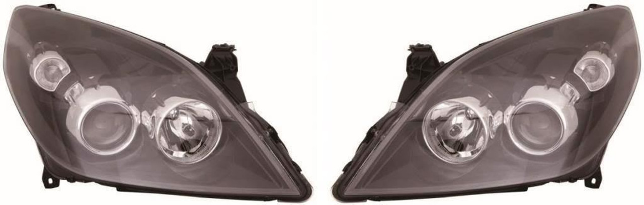 For Vauxhall Vectra Mk3 Sport Models 9/2005-2009 Headlights Black Pair OS NS